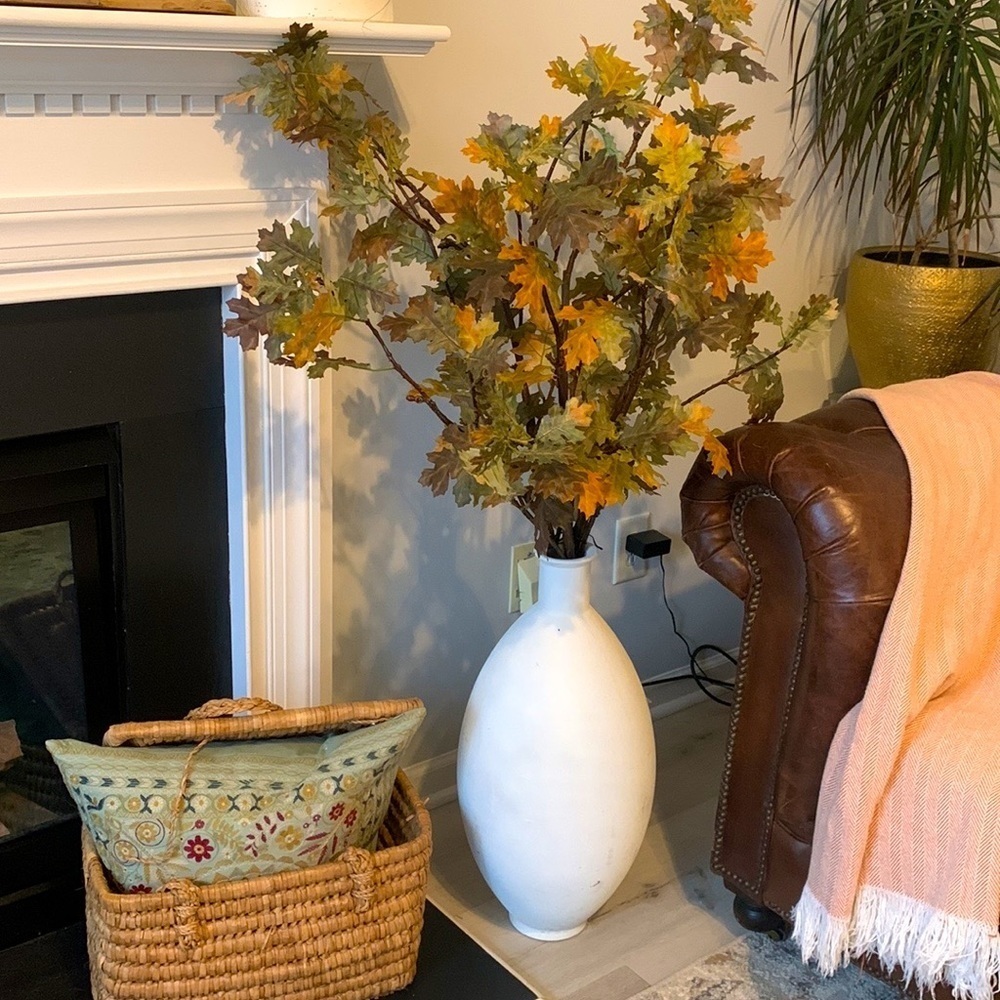 Pottery Barn Fall Oak Branches in Mixed Green and Gold Tones